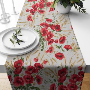 Ptextil - Тишлайфери Тишлайфер "Червени макове", в размер 40/140 см.