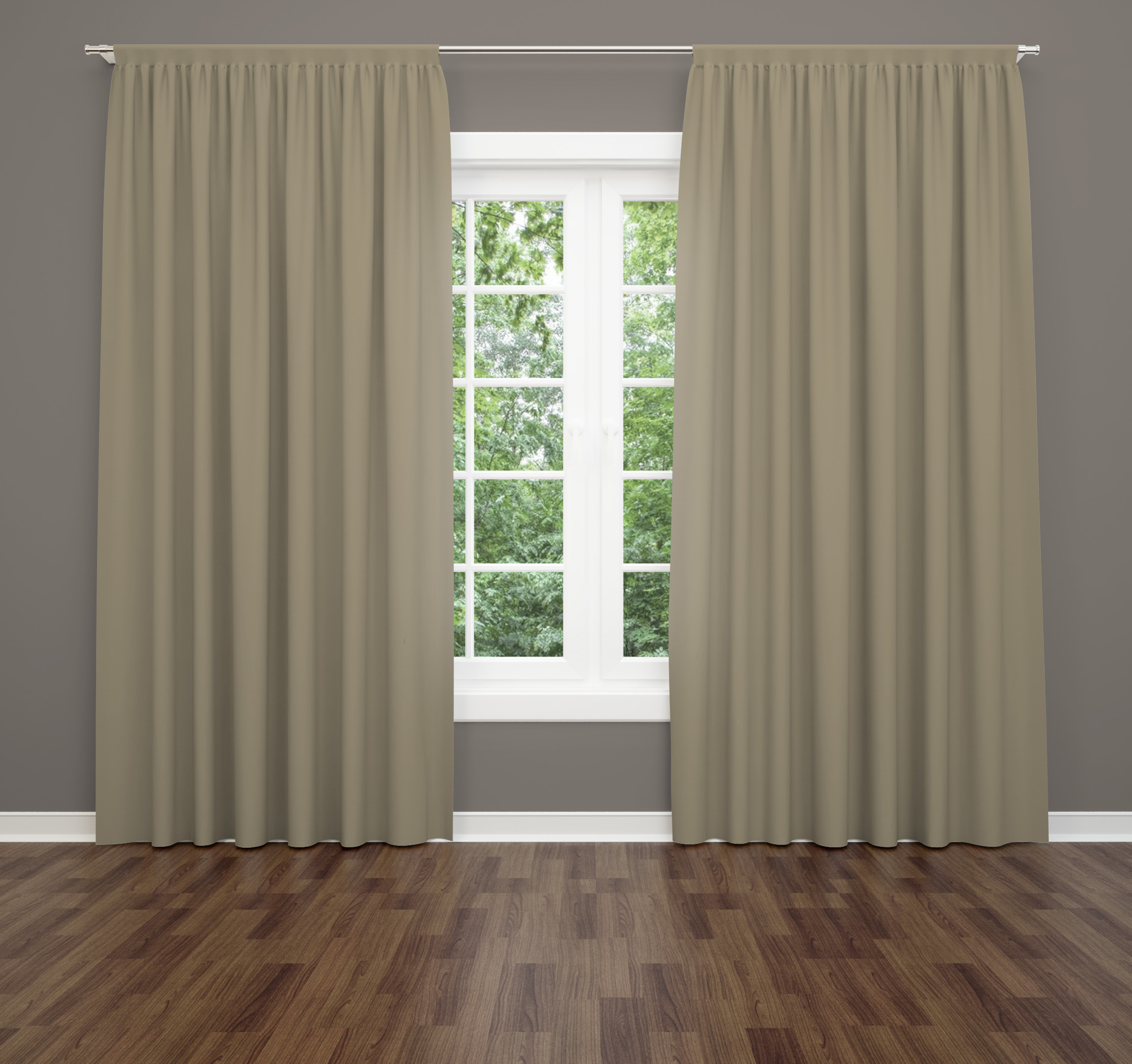 Ptextil - Плътно перде Кадифе в светло кафяв цвят Плътно перде Кадифе в светло кафяв цвят