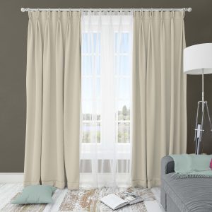 Ptextil - Начало Готова завеса Блекаут 103 с перделък 140x260 см двулицева плътна затъмняваща