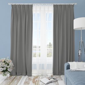 Готова завеса Блекаут Сив, С перделък