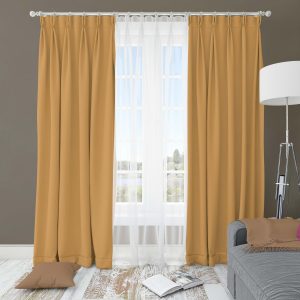 Ptextil - Начало Плътна завеса Блекаут 112 Горчица