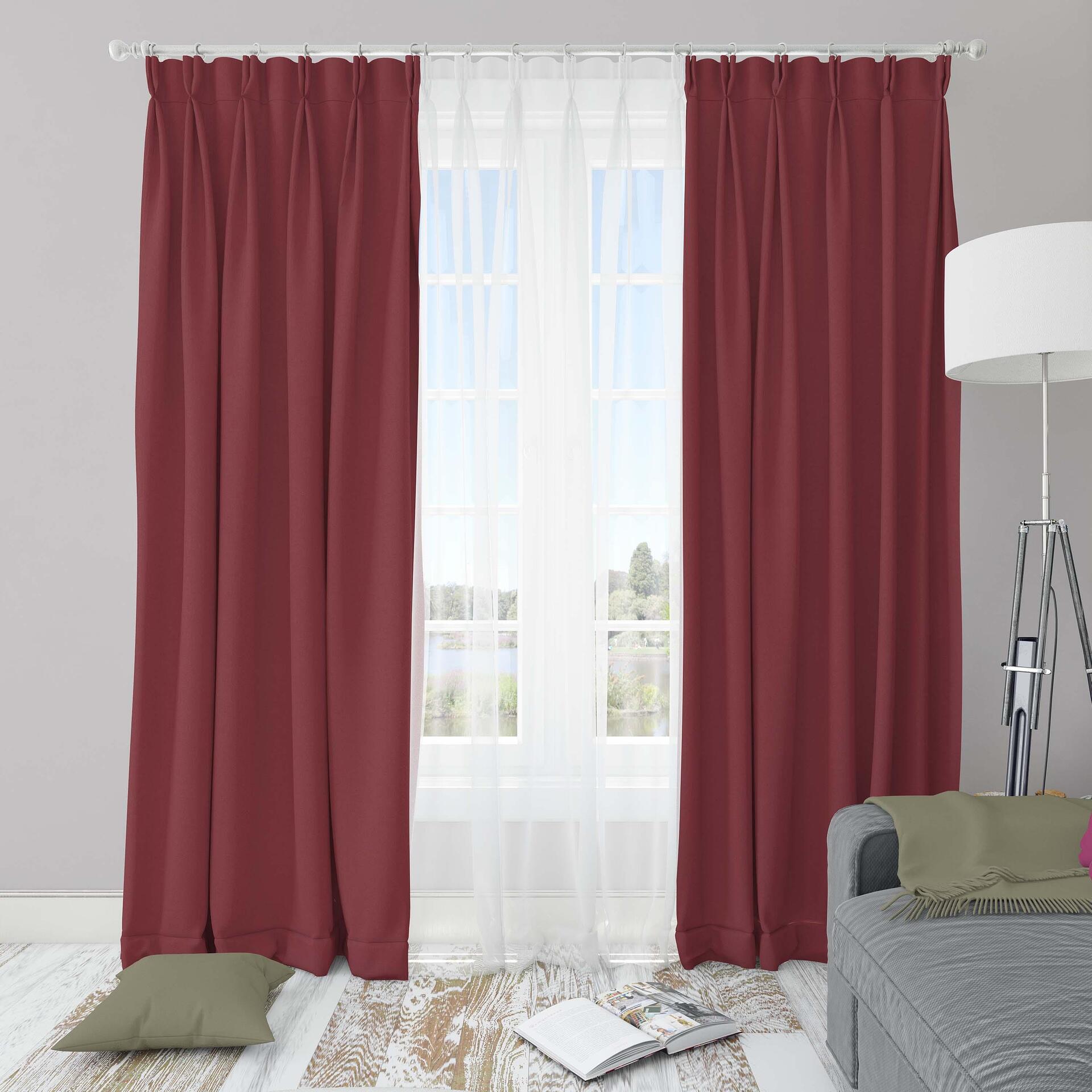 Ptextil - Готова завеса Блекаут 119, С перделък Плътна завеса Блекаут