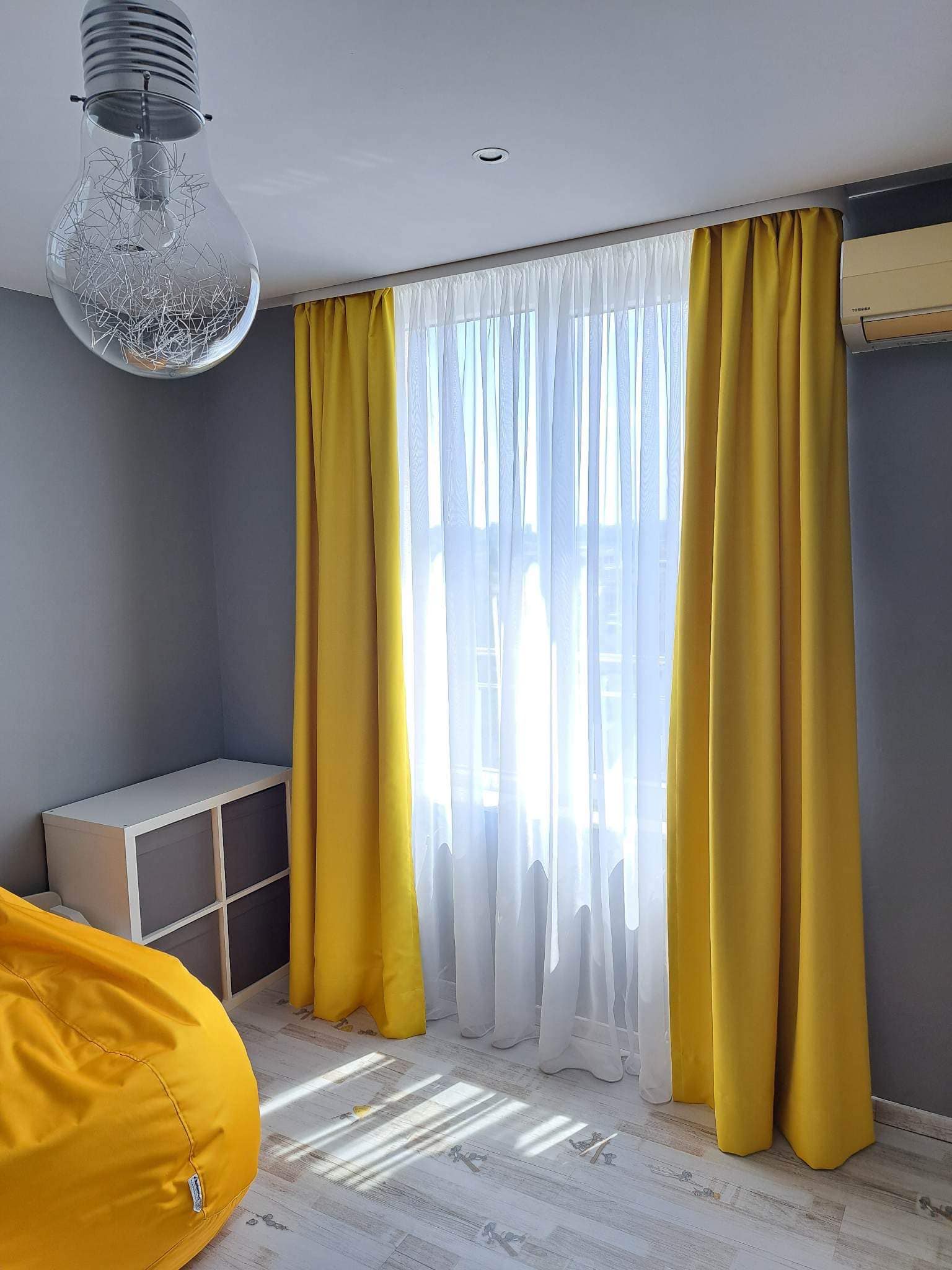 Ptextil - Готова завеса Блекаут Горчица, С перделък Готова завеса Блекаут Горчица, С перделък - Image 5