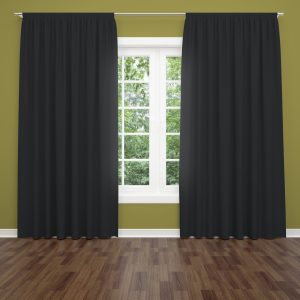 Плътно перде Кадифе в черен цвят