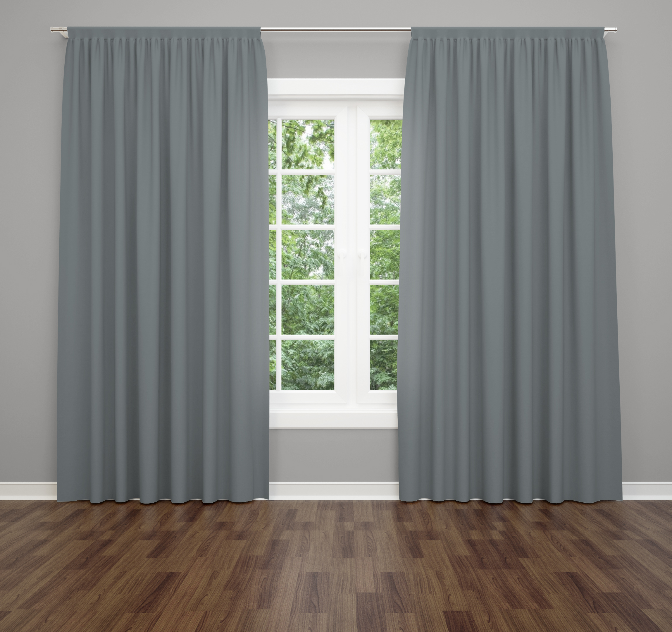 Ptextil - Плътно перде Кадифе в сиво със син оттенък Плътно перде Кадифе в сиво със син оттенък