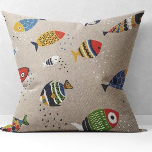 Декоративна калъфка Цветни рибки