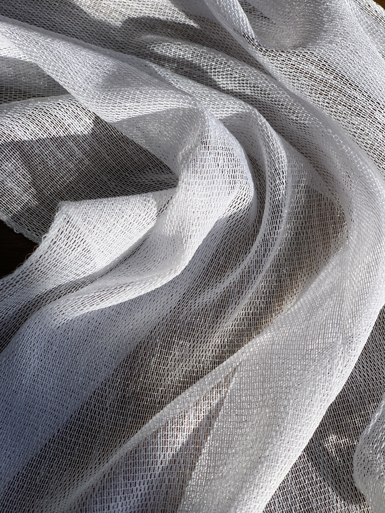 Ptextil - Тънко перде Масва в бял цвят, мрежесто, с перделък Тънко перде Масва в бял цвят, мрежесто, с перделък - Image 3