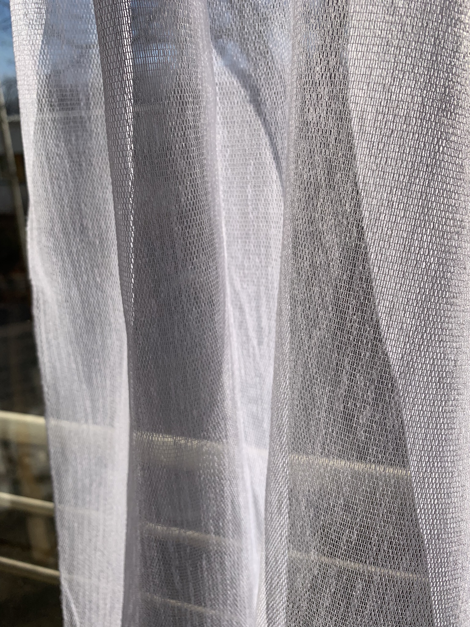 Ptextil - Тънко перде Масва в бял цвят, мрежесто, с перделък Тънко перде Масва в бял цвят, мрежесто, с перделък - Image 2