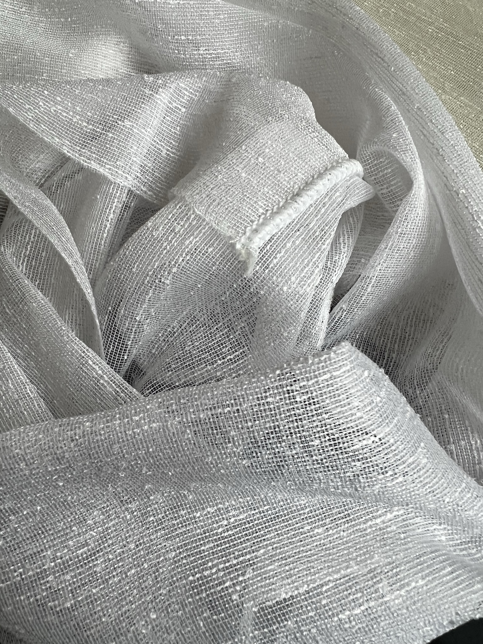 Ptextil - Тънко перде Сантос в бял цвят Тънко перде Сантос в бял цвят - Image 3