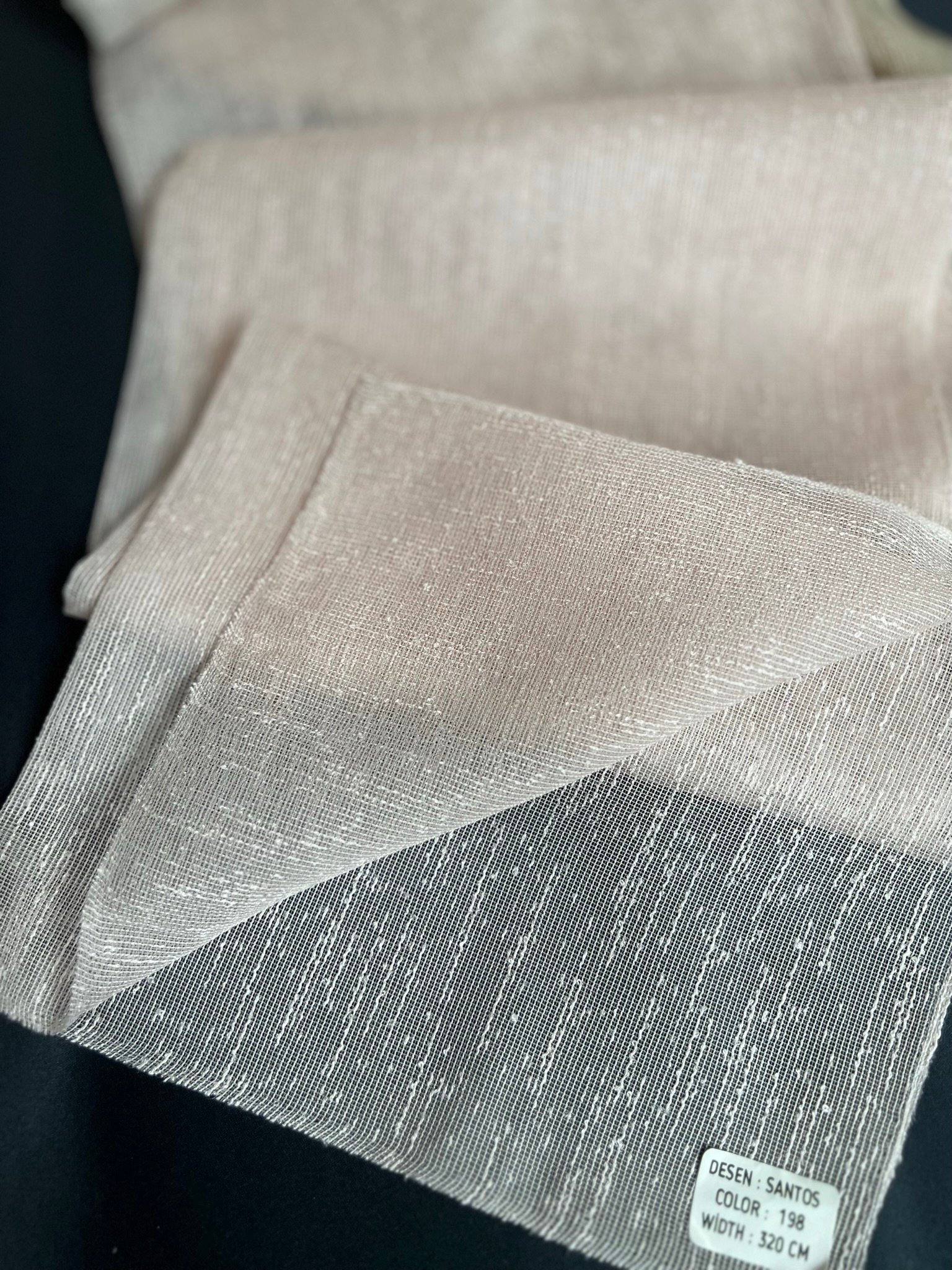 Ptextil - Тънко перде Сантос в розов цвят Тънко перде Сантос в розов цвят - Image 2