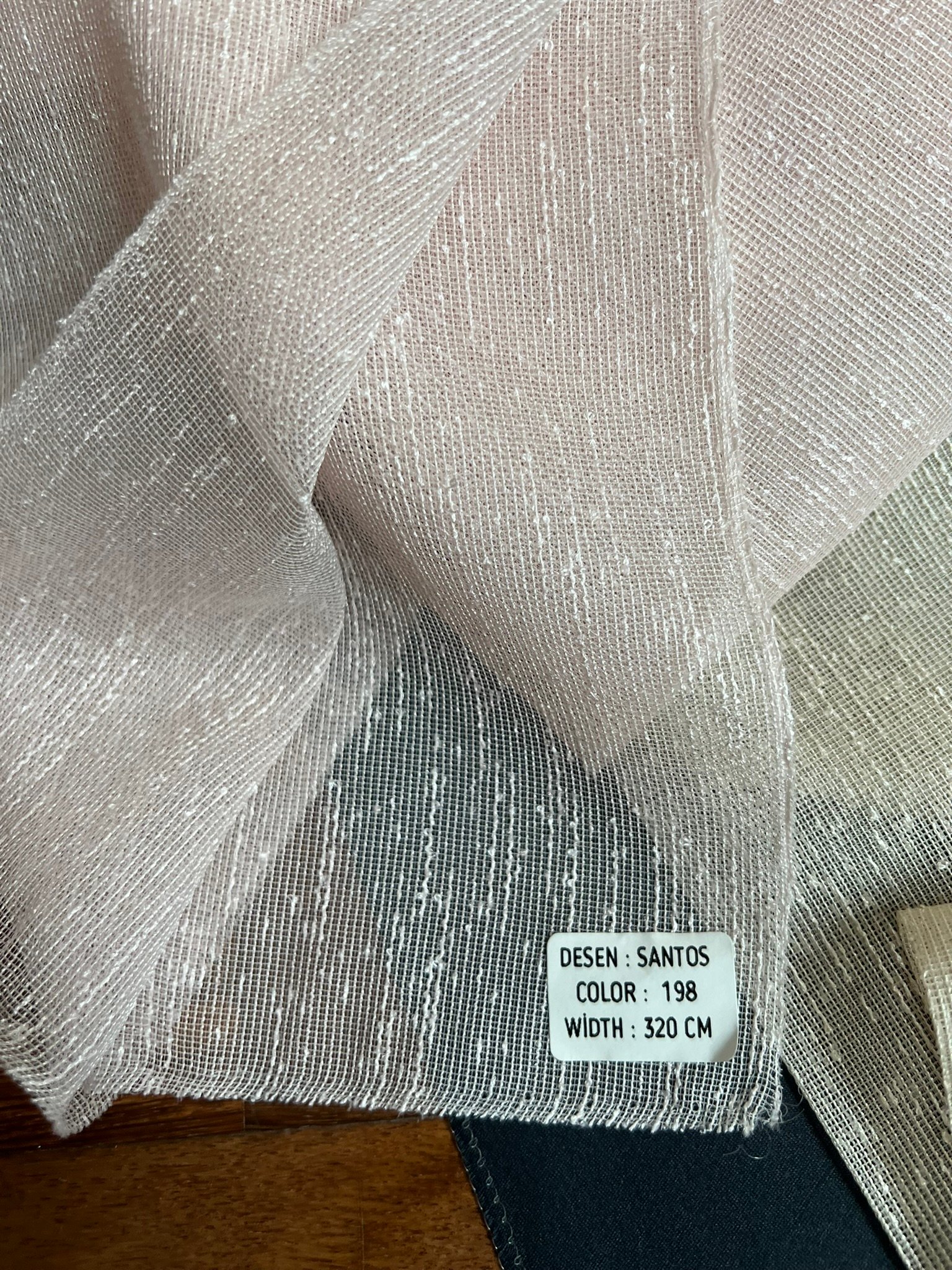 Ptextil - Тънко перде Сантос в розов цвят Тънко перде Сантос в розов цвят - Image 3