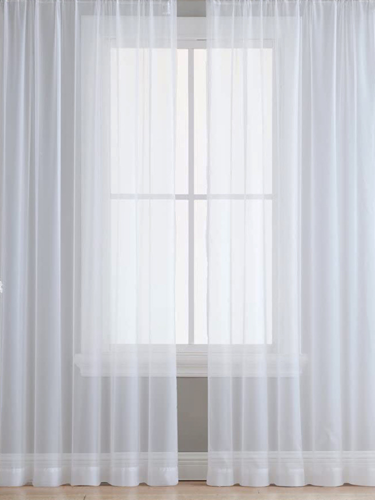 Ptextil - Тънко фино тюлено перде в бял цвят с фини сребристи нишки Тънко фино тюлено перде в бял цвят с фини сребристи нишки