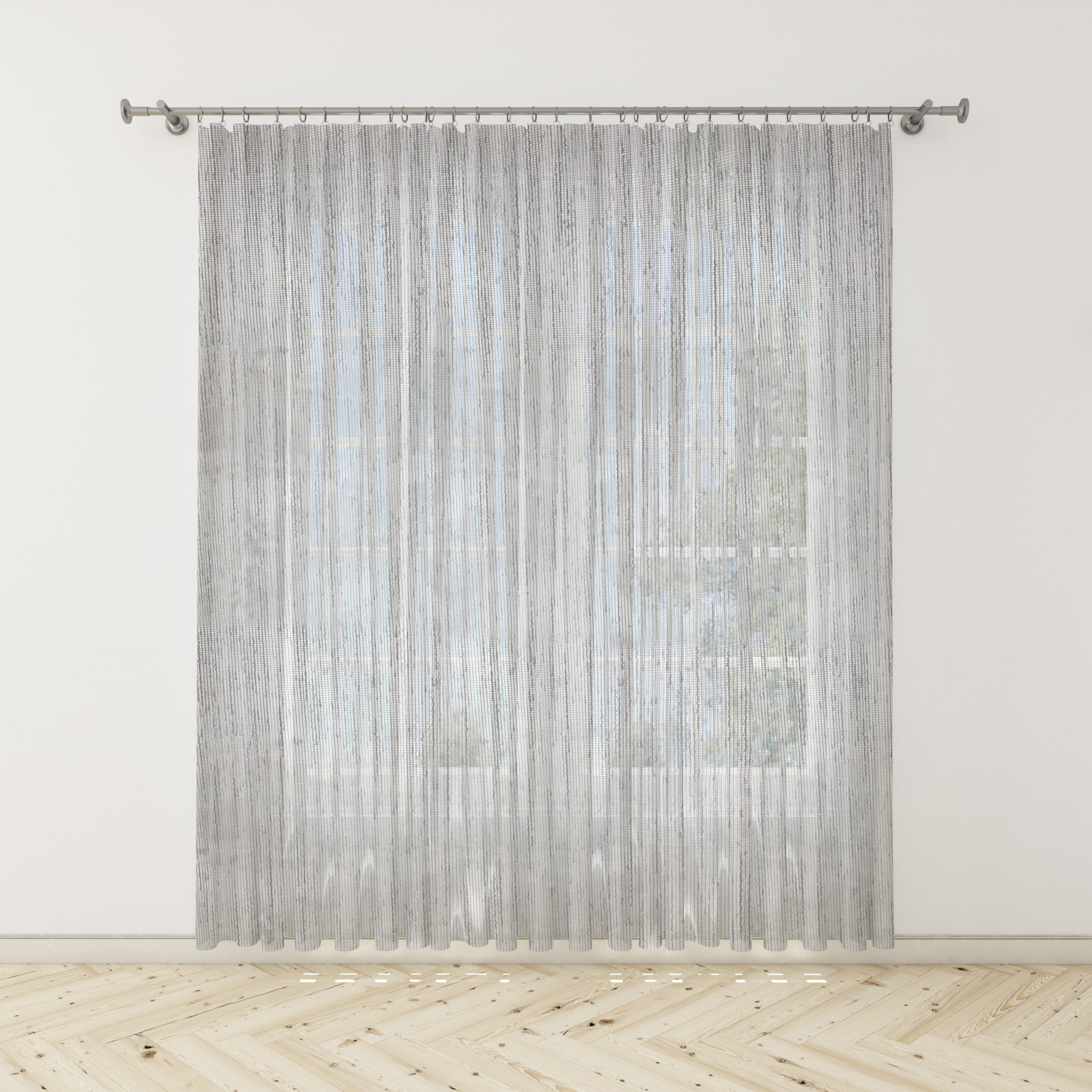 Ptextil - Тънко перде Сантос в сив цвят Тънко перде Сантос в сив цвят