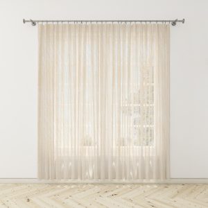 Тънко перде Сантос в екрю цвят