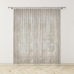 Тънко перде Сантос в кафяв цвят