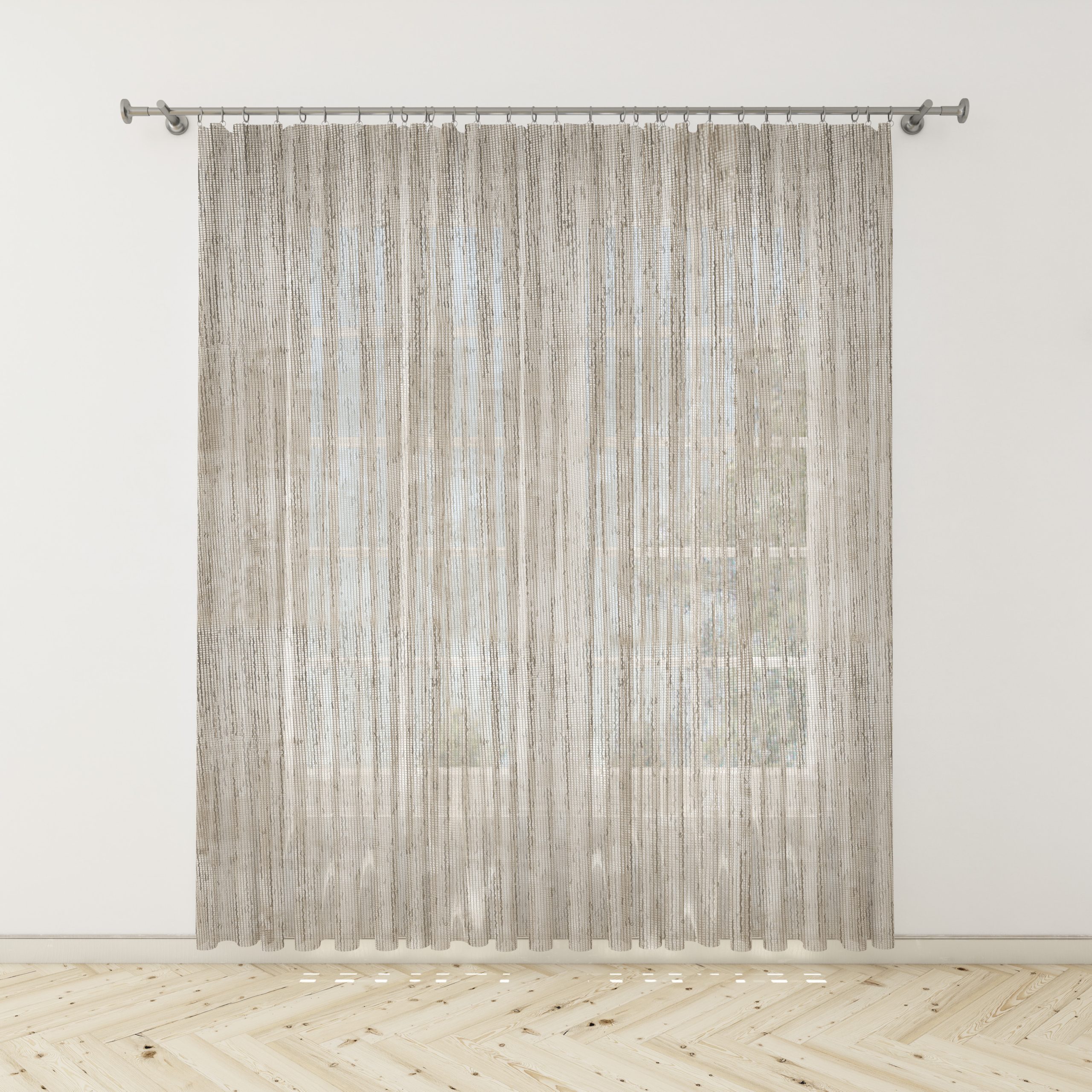 Ptextil - Тънко перде Сантос в кафяв цвят Тънко перде Сантос в кафяв цвят