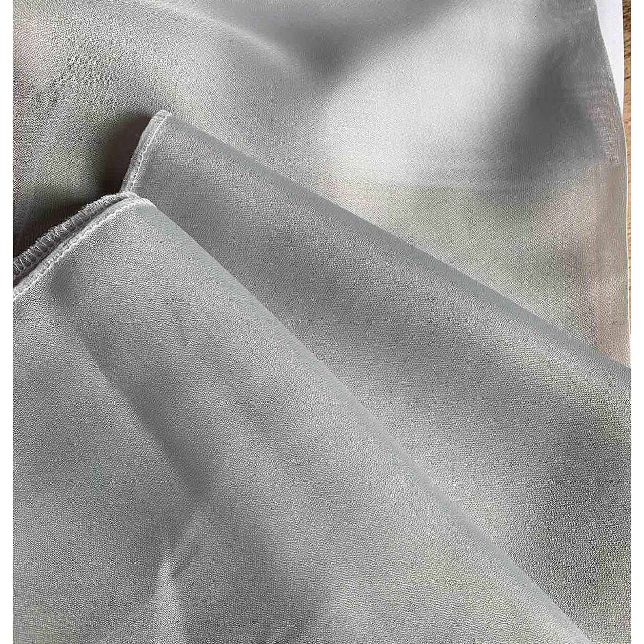 Ptextil - Тънко перде сив фин воал, с перделък Тънко перде сив фин воал, с перделък - Image 2