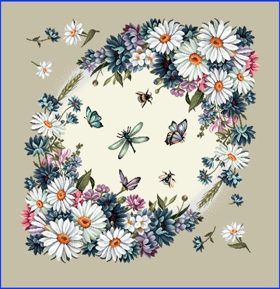 Ptextil - Жакардова декоративна калъфка Маргаритки 45х45 см. Жакардова декоративна калъфка Маргаритки 45х45 см. - Image 2