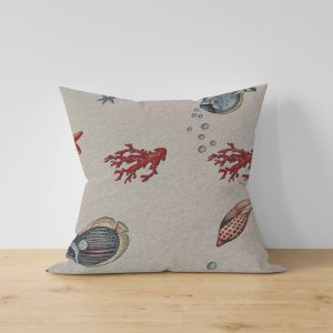 Жакардова декоративна калъфка с морски мотиви 45x45 см Ptextil