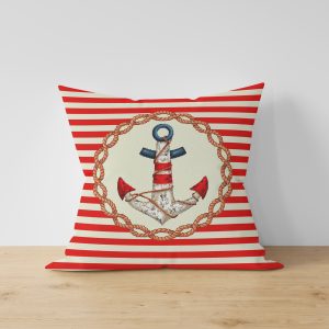 Жакардова декоративна калъфка Котва 45х45 см.