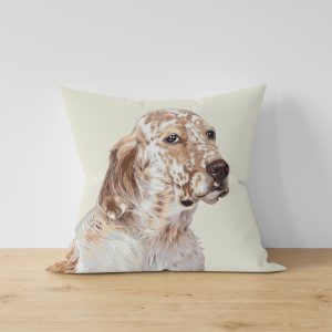 Жакардова декоративна калъфка „Куче“ 45x45 см с артистичен дизайн