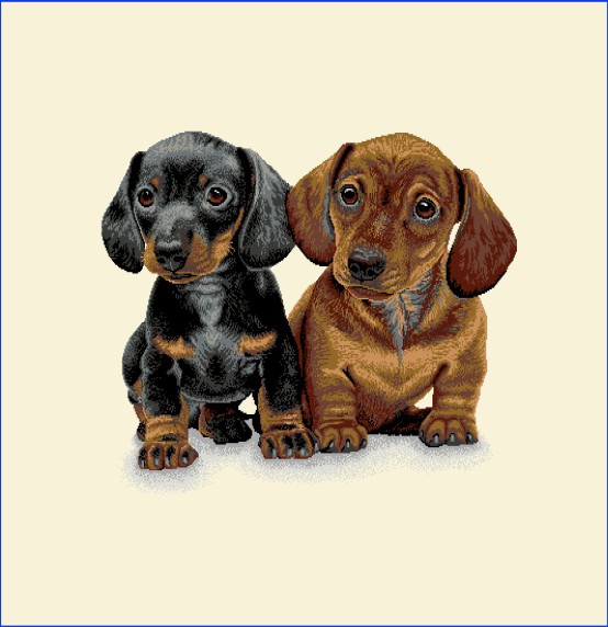 Ptextil - Жакардова декоративна калъфка Кученца 45х45 см. Жакардова декоративна калъфка Кученца 45х45 см. - Image 2