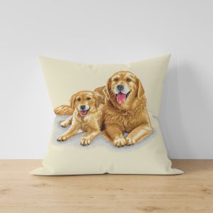 Жакардова декоративна калъфка Голдън ретривър 45х45 см.