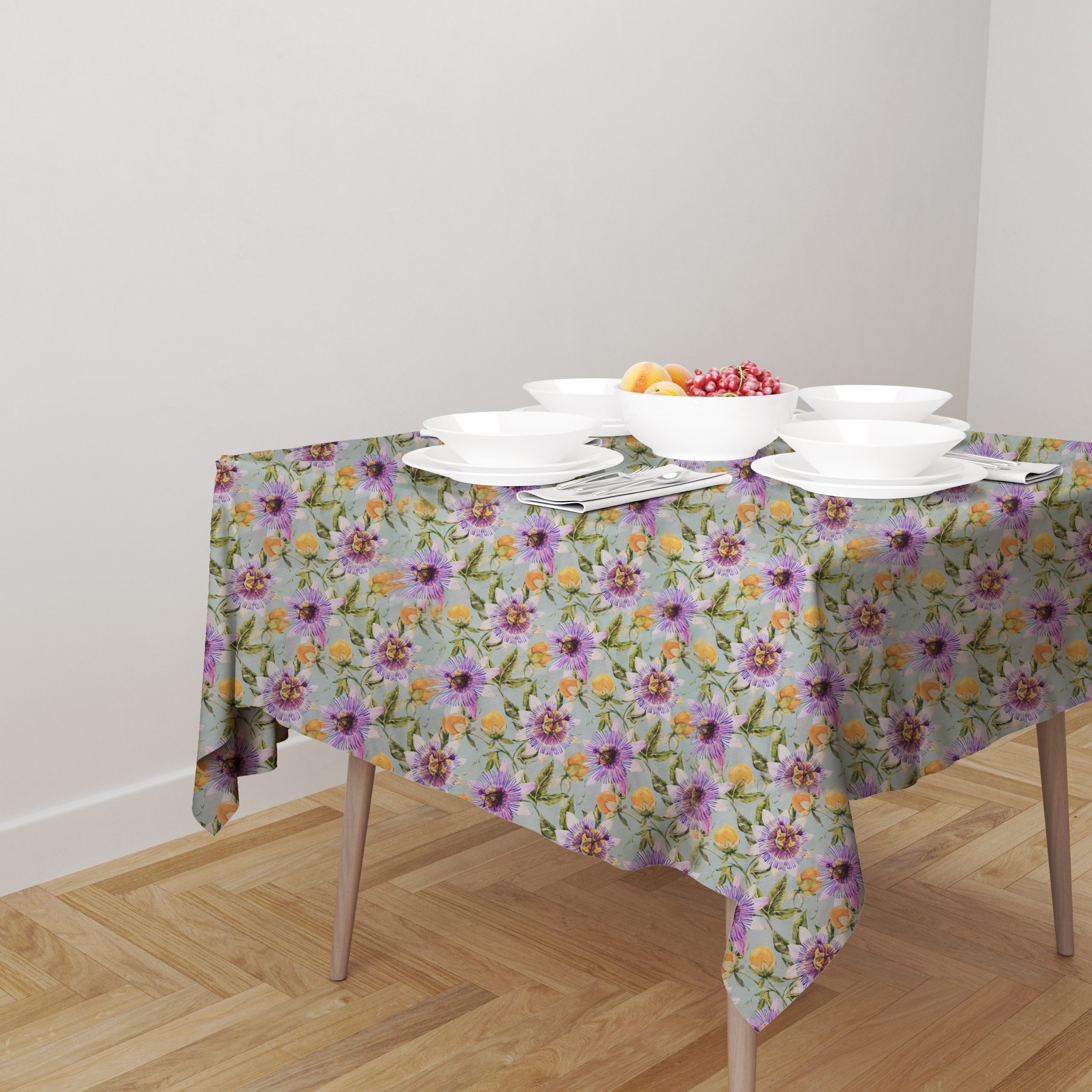 Ptextil - Покривка "Лилави цветя" Покривка "Лилави цветя"