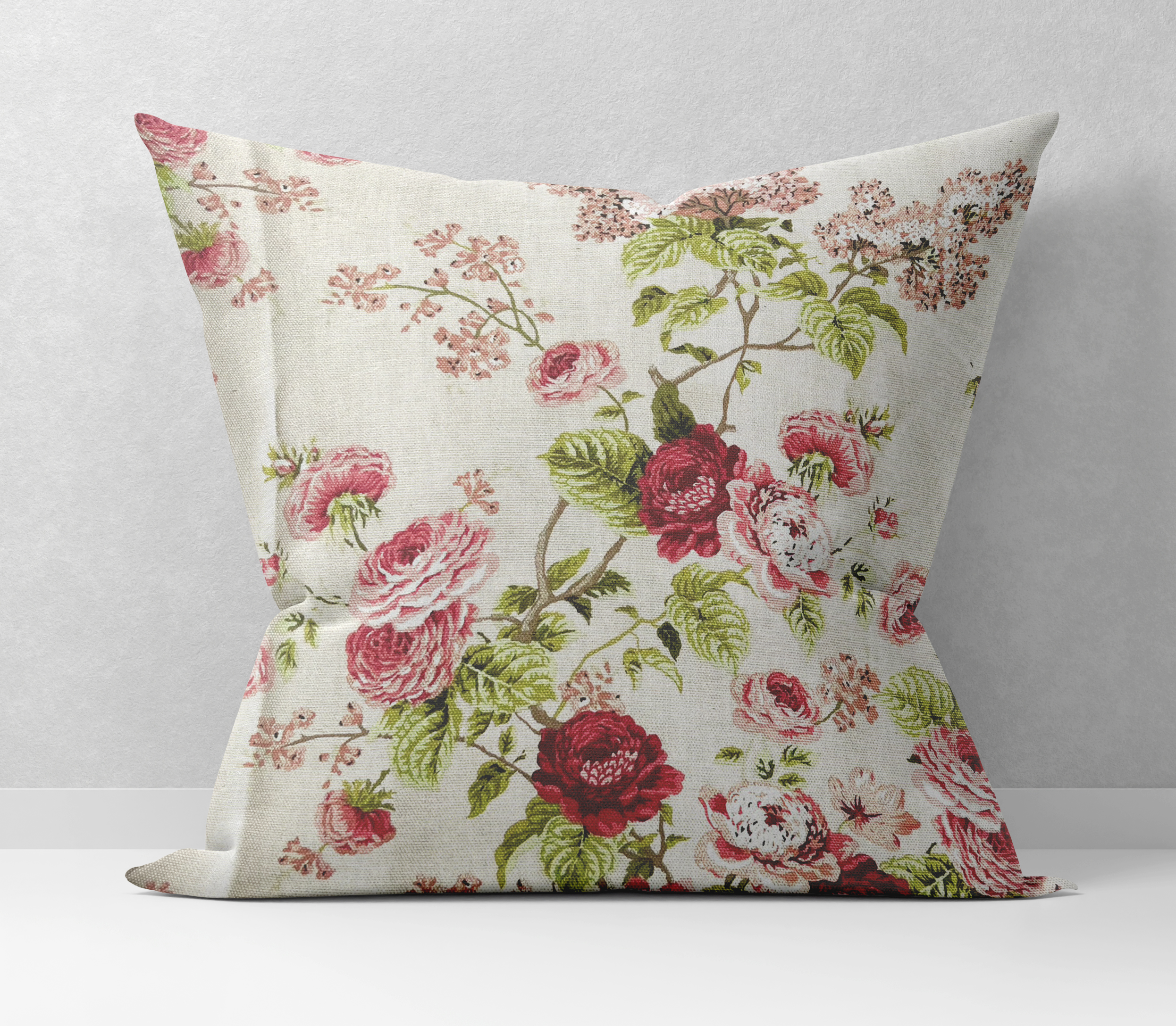 Ptextil - Декоративна калъфка Розови Рози, 40х40 см. Декоративна калъфка Розови Рози, 40х40 см.