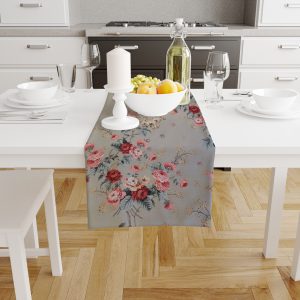 Ptextil - Тишлайфери Тишлайфер за маса Изящни Рози, в размер 40х140 см.