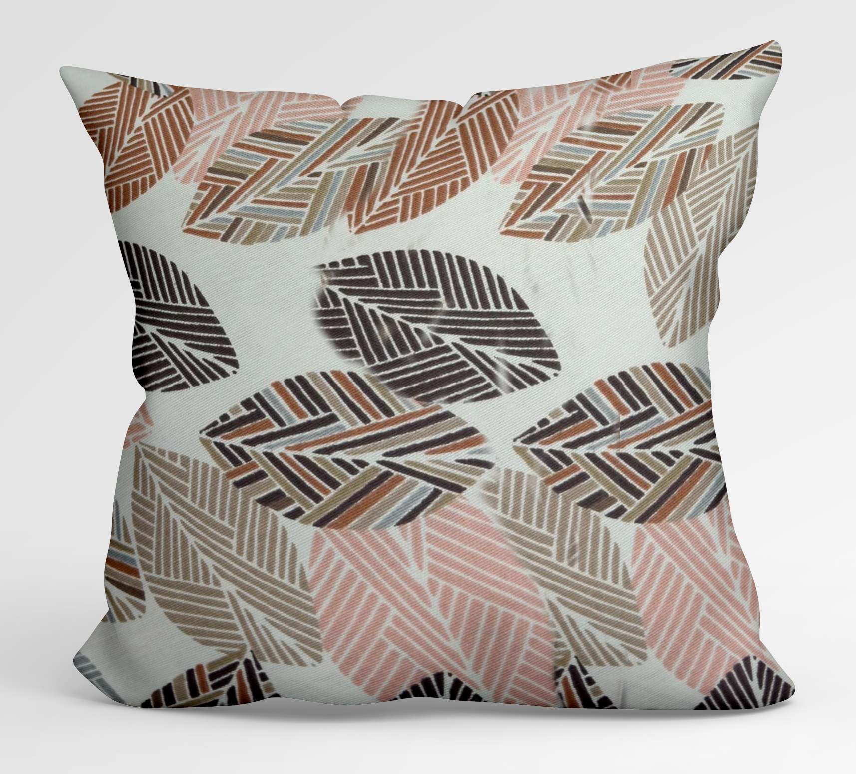 Ptextil - Декоративна калъфка Листа, 45х45 см. декоративна калъфка за възглавничка с листен мотив