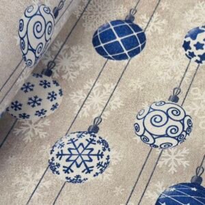 Ptextil - Текстилни продукти Покривка "Коледни играчки"