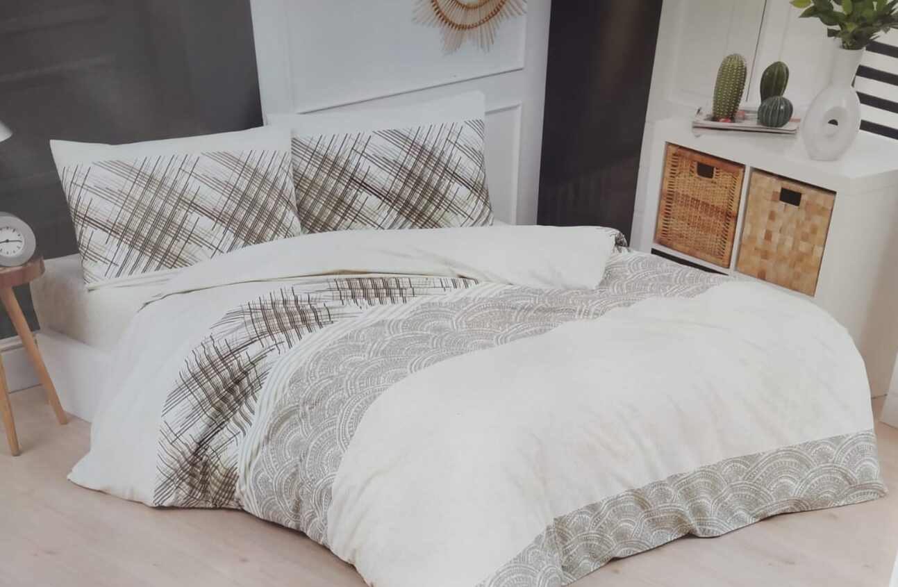 Ptextil - Спален комплект Ранфорс, 100% памук спален комплект Ранфорс 100% памук, бежов